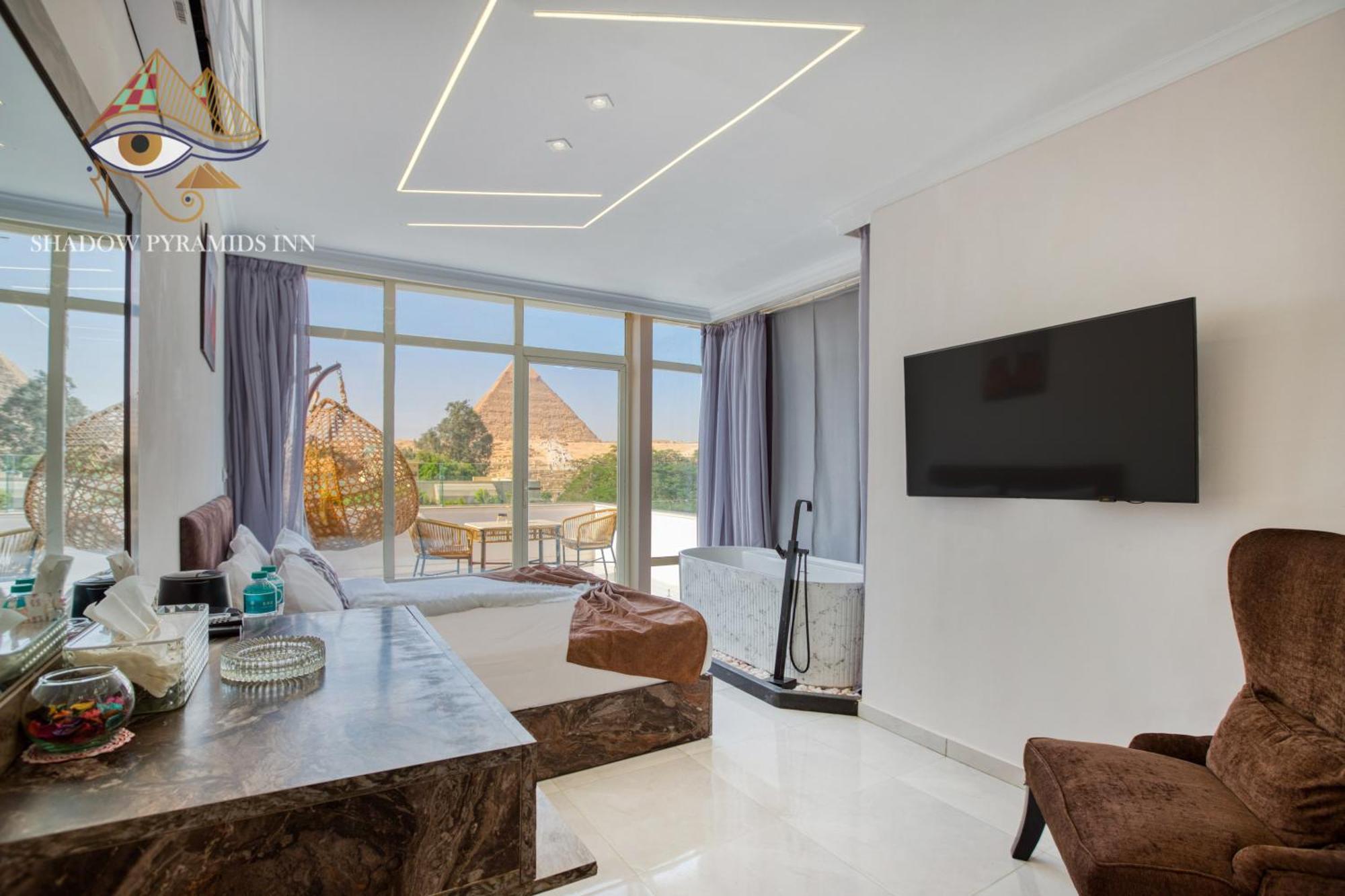 Shadow Pyramids Suites And Jacuzzi Kafret el-Gabal 外观 照片